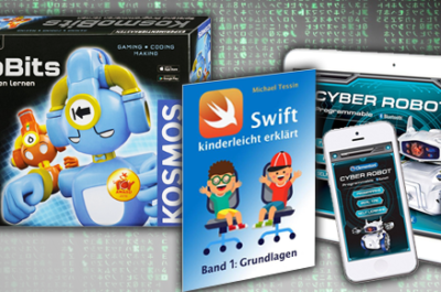 Weihnachtsgeschenke für Kinder von KOSMOS, Clementoni oder ein Lehrbuch für die Programmiersprache Swift. Programmieren lernen für Kinder.