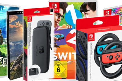 Für die Nintendo Switch Konsole gibt es mehrere Spiele wie The Legend of Zelda: Breath of the Wild und das Partyspiel 1-2-Switch. Später kommt u. a. Mario kart 8 Deluxe hinzu. Zudem gibt es zahlreiches Nintendo Switch Zubehör, das Sie ebenfalls bei Amazon kaufen können.